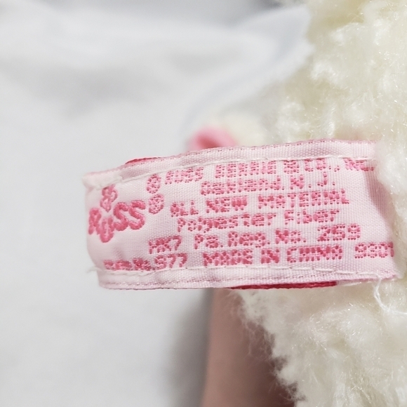 Russ Petal Pals White Bunny Rabbit Plush 5" Stuffed Animal Purple Felt Flower - Picture 6 of 7